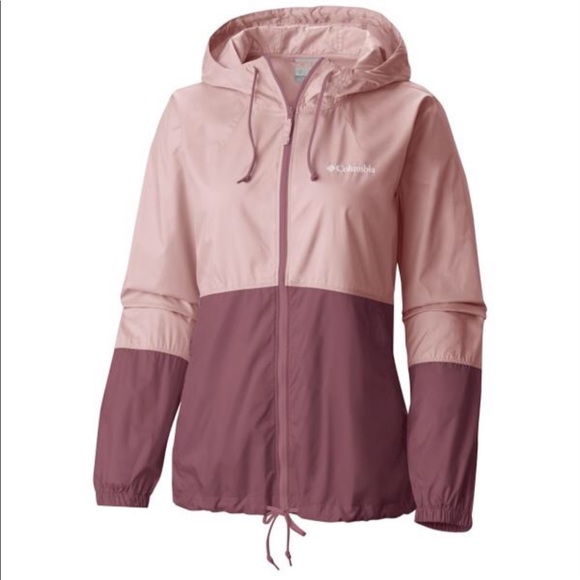 women's columbia flash forward hooded colorblock windbreaker